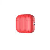 Kny Apple Airpods Pro 2. Nesil Icin Cizgi Desenli Silikon Kilif Kirmizi