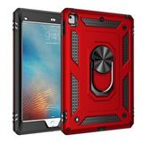 KNY Apple iPad Air Için Çift Katmanlı Yüzüklü Manyetik Standlı Vega Kapak Kırmızı