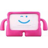 KNY Apple İpad Mini 2 Kılıf Çoçuklar İçin Tutmalı İbuy Silikon Fuşya
