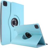 Kny Apple iPad Pro 12.9 2021 Kılıf Dönerli Standlı Kapaklı Suni Deri - Turkuaz
