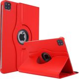 KNY Apple İpad Pro 12.9 İnç 2020 Kılıf Dönerli Standlı Kapaklı Suni Deri Kırmızı