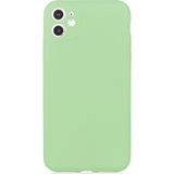 Kny Apple Iphone 11 Kilif Kamera Korumali Mat Mara Silikon Yesil - Beyaz