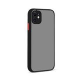 KNY Apple İphone 11 Kılıf Renkli Kenarlı Kamera Korumalı Buzlu Hux Kapak Siyah