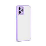 KNY Apple İphone 11 Pro Kılıf Renkli Kenarlı Kamera Korumalı Buzlu Hux Kapak Mor