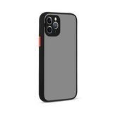 KNY Apple İphone 11 Pro Kılıf Renkli Kenarlı Kamera Korumalı Buzlu Hux Kapak Siyah