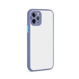 KNY Apple İphone 11 Pro Max Kılıf Renkli Kenarlı Kamera Korumalı Buzlu Hux Kapak Mavi