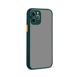KNY Apple İphone 11 Pro Max Kılıf Renkli Kenarlı Kamera Korumalı Buzlu Hux Kapak Yeşil