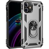 Kny Apple Iphone 12 Mini Kılıf Ultra Korumalı Yüzüklü Manyetik Vega Kapak - Gri - Apple İphone 12 Mini