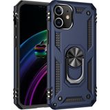 Kny Apple Iphone 12 Mini Kılıf Ultra Korumalı Yüzüklü Manyetik Vega Kapak - Lacivert - Apple İphone 12 Mini