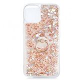 Kny Apple Iphone 12 Pro Max Kilif Simli Sivili Kalpli Yuzuklu Milce Kapak Gold