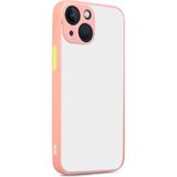 Kny Apple Iphone 13 Kılıf Silikon Kenarlı Kamera Korumalı Hux Kapak - Pembe - İphone 13