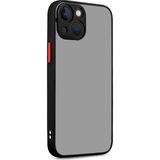 Kny Apple Iphone 13 Kılıf Silikon Kenarlı Kamera Korumalı Hux Kapak - Siyah - İphone 13