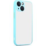 Kny Apple Iphone 13 Mini Kılıf Silikon Kenarlı Kamera Korumalı Hux Kapak - Turkuaz - İphone 13 Mini