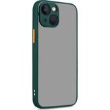 Kny Apple Iphone 13 Mini Kılıf Silikon Kenarlı Kamera Korumalı Hux Kapak - Yeşil - İphone 13 Mini