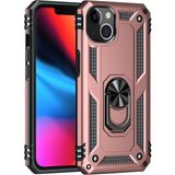Kny Apple Iphone 13 Mini Kılıf Ultra Koruma Yüzüklü Manyetik Vega Kapak - Rose Gold - Apple İphone 13 Mini