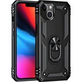 Kny Apple Iphone 13 Mini Kılıf Ultra Koruma Yüzüklü Manyetik Vega Kapak - Siyah - Apple İphone 13 Mini