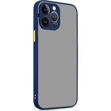 Kny Apple Iphone 13 Pro Max Kılıf Silikon Kenarlı Kamera Korumalı Hux Kapak Lacivert