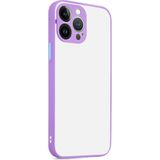 Kny Apple Iphone 13 Pro Max Kılıf Silikon Kenarlı Kamera Korumalı Hux Kapak - Mor - İphone 13 Pro Max