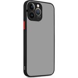 Kny Apple Iphone 13 Pro Max Kılıf Silikon Kenarlı Kamera Korumalı Hux Kapak - Siyah - İphone 13 Pro Max