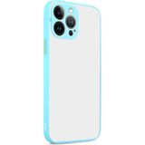 Kny Apple Iphone 13 Pro Max Kılıf Silikon Kenarlı Kamera Korumalı Hux Kapak - Turkuaz - İphone 13 Pro Max