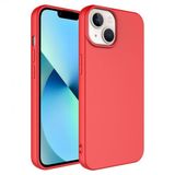 KNY Apple İphone 14 Kılıf İçi Süet Renkli Mara Lansman Silikon Kırmızı