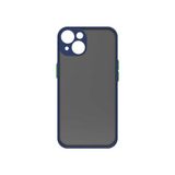 Kny Apple Iphone 14 Plus Kilif Renkli Kenarli Buzlu Kamera Korumali Hux Kapak Lacivert