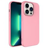 KNY Apple İphone 14 Pro Kılıf İçi Süet Renkli Mara Lansman Silikon Pembe