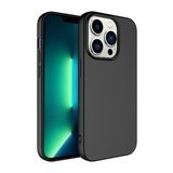 KNY Apple İphone 14 Pro Kılıf İçi Süet Renkli Mara Lansman Silikon Siyah