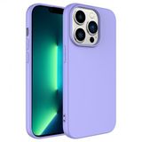 KNY Apple İphone 14 Pro Max Kılıf İçi Süet Renkli Mara Lansman Silikon Mor