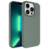 KNY Apple İphone 14 Pro Max Kılıf İçi Süet Renkli Mara Lansman Silikon Yeşil