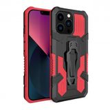 Kny Apple Iphone 14 Pro Max Kilif Ultra Korumali Manyetik Kemere Takmali Standli Klik Kapak Kirmizi