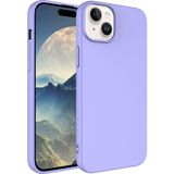 Kny Apple Iphone 15 Plus Kilif Renkli Ici Suet Mara Lansman Silikon Mor