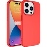 Kny Apple Iphone 15 Pro Max Kilif Renkli Ici Suet Mara Lansman Silikon Kirmizi
