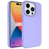 Kny Apple Iphone 15 Pro Max Kilif Renkli Ici Suet Mara Lansman Silikon Mor