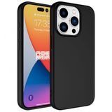 Kny Apple Iphone 15 Pro Max Kilif Renkli Ici Suet Mara Lansman Silikon Siyah