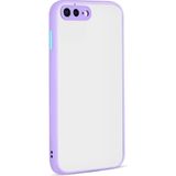 Kny Apple Iphone 7 Plus Kılıf Renkli Kenarlı Kamera Korumalı Buzlu Hux Kapak - Mor - iPhone 7 Plus