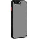 Kny Apple Iphone 7 Plus Kılıf Renkli Kenarlı Kamera Korumalı Buzlu Hux Kapak - Siyah - iPhone 7 Plus