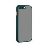 KNY Apple İphone 8 Plus Kılıf Renkli Kenarlı Kamera Korumalı Buzlu Hux Kapak Yeşil