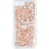 Kny Apple Iphone 8 Plus Kilif Simli Sivili Kalpli Yuzuklu Milce Kapak Gold