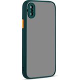 Kny Apple Iphone X-Xs Kılıf Renkli Kenarlı Kamera Korumalı Buzlu Hux Kapak - Yeşil - iPhone X/XS