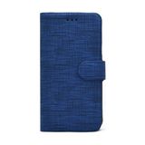 Kny General Mobile GM22 Plus Kılıf Kumaş Desenli Cüzdanlı Standlı Kapaklı Kılıf - Mavi - GM 22 Plus