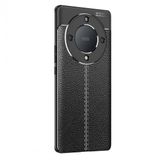 Kny Huawei Honor X9a Kilif Deri Desenli Lux Niss Silikon Siyah