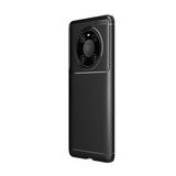 KNY Huawei Mate 40 Pro Kılıf Karbon Desenli Lux Negro Silikon Siyah