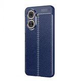 Kny Huawei Nova 10 Se Kilif Deri Desenli Lux Niss Silikon Lacivert