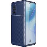 Kny Huawei Nova 8i Kılıf Karbon Desenli Lux Negro Silikon - Lacivert - Nova 8İ