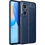 Kny Huawei Nova 9se Kılıf Deri Desenli Lux Niss Silikon - Lacivert - Nova 9 SE