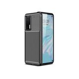 KNY Huawei P40 Kılıf Karbon Desenli Lux Negro Silikon Siyah
