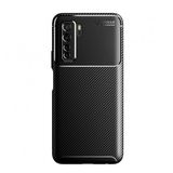 KNY Huawei P40 Lite 5G Kılıf Karbon Desenli Lux Negro Silikon Siyah