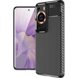 Kny Huawei P60 Pro Kilif Karbon Desenli Lux Negro Silikon Siyah