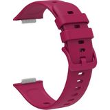 KNY Huawei Watch Fit 2 Klasik Model Renkli Silikon Bordo Kordon